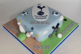 sport themed 50th birthday cake